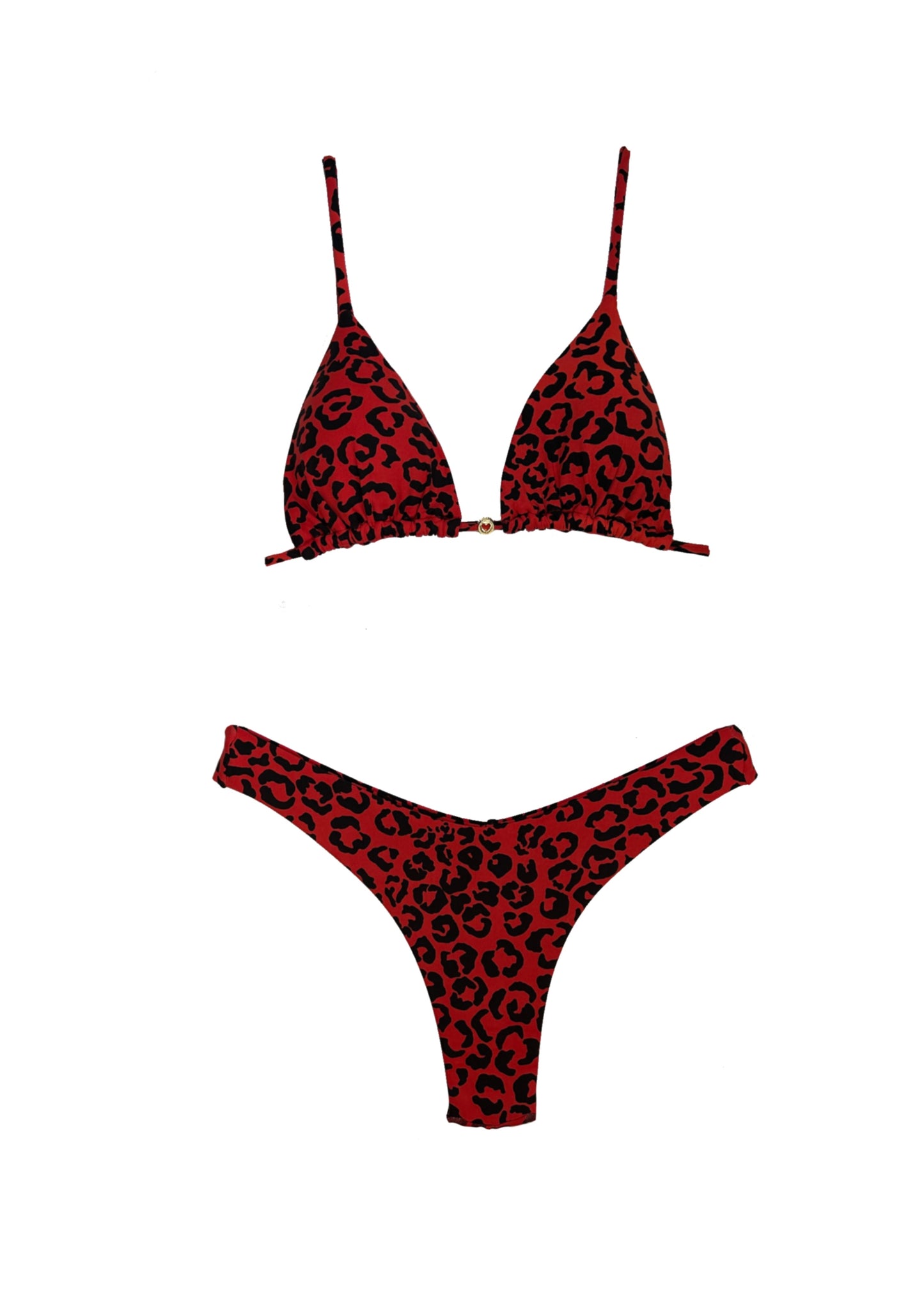 Red Leopart V Cut Bottoms