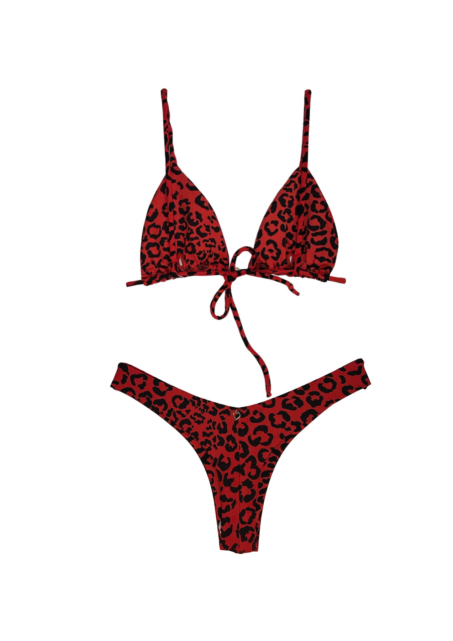 Red Leopart V Cut Bottoms