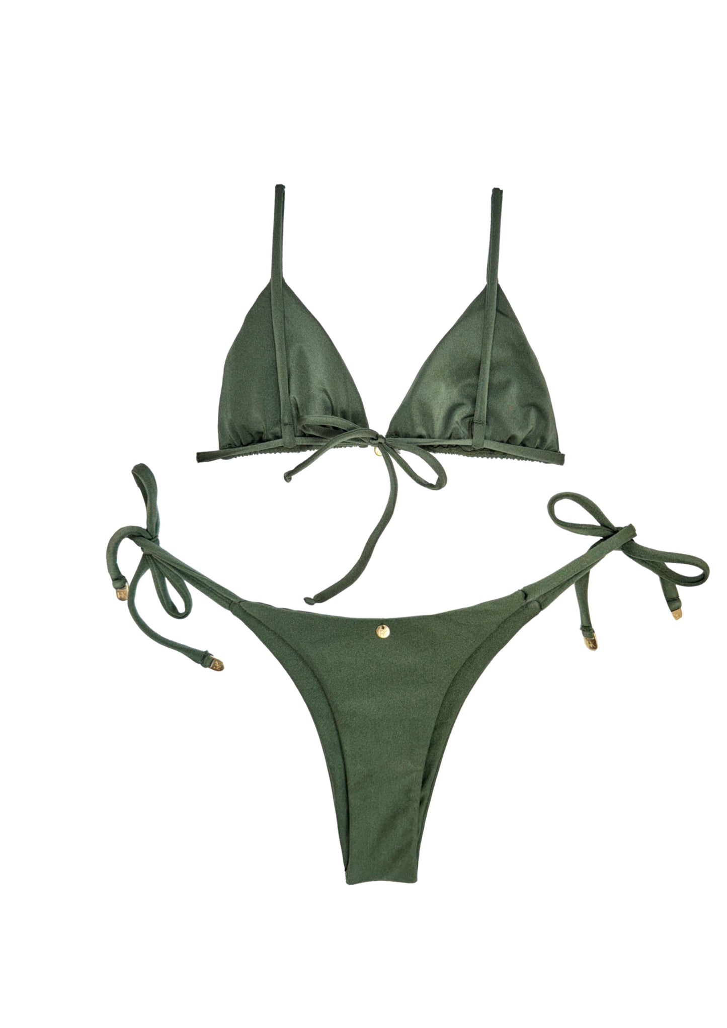 Green Forest Side Tie Bottoms